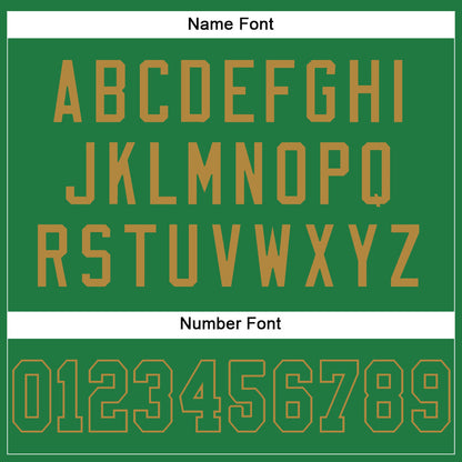 Custom Grass Green Grass Green-Old Gold Mesh Authentic Football Jersey - Sky-Custom