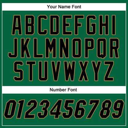 Custom Kelly Green Black-Old Gold Authentic Baseball Jersey - Sky-Custom