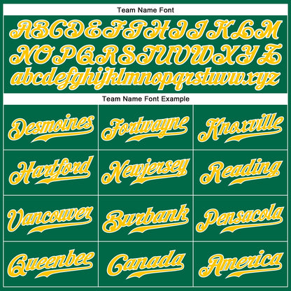 Custom Kelly Green Gold-White Authentic Sleeveless Baseball Jersey - Sky-Custom