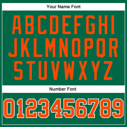 Custom Kelly Green Orange-White Authentic Sleeveless Baseball Jersey - Sky-Custom