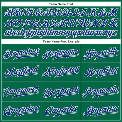 Custom Kelly Green Royal-White Authentic Sleeveless Baseball Jersey - Sky-Custom