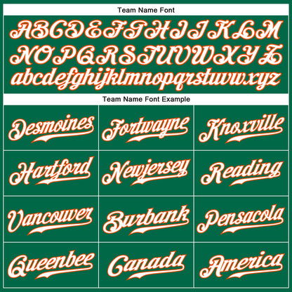 Custom Kelly Green White-Orange Authentic Sleeveless Baseball Jersey - Sky-Custom