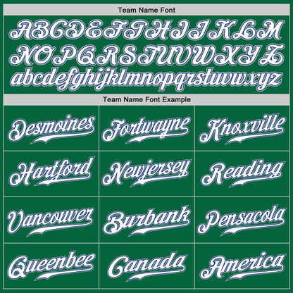 Custom Kelly Green White-Royal Authentic Baseball Jersey - Sky-Custom