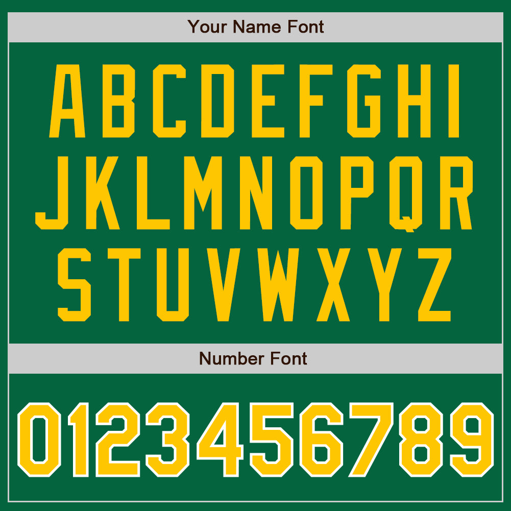 Custom Kelly Green Gold-White Authentic Baseball Jersey - Sky-Custom