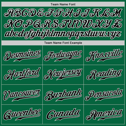 Custom Kelly Green Black-White Authentic Baseball Jersey - Sky-Custom