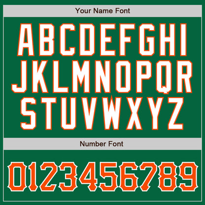 Custom Kelly Green White Pinstripe Orange-White Authentic Baseball Jersey - Sky-Custom