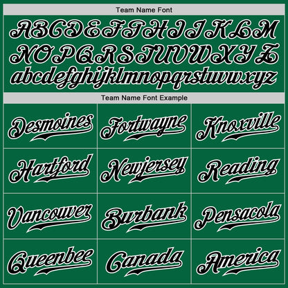 Custom Kelly Green White Pinstripe Black-White Authentic Baseball Jersey - Sky-Custom