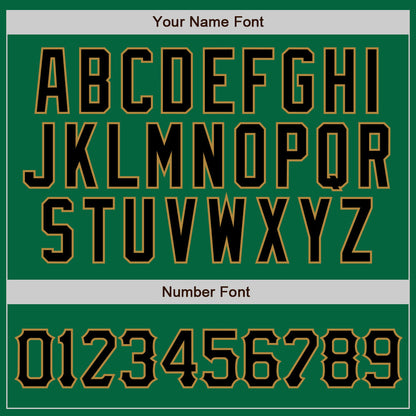 Custom Kelly Green Black Pinstripe Black-Old Gold Authentic Baseball Jersey - Sky-Custom