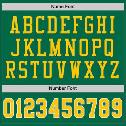 Custom Grass Green Gold-White Mesh Authentic Throwback Football Jersey - Sky-Custom