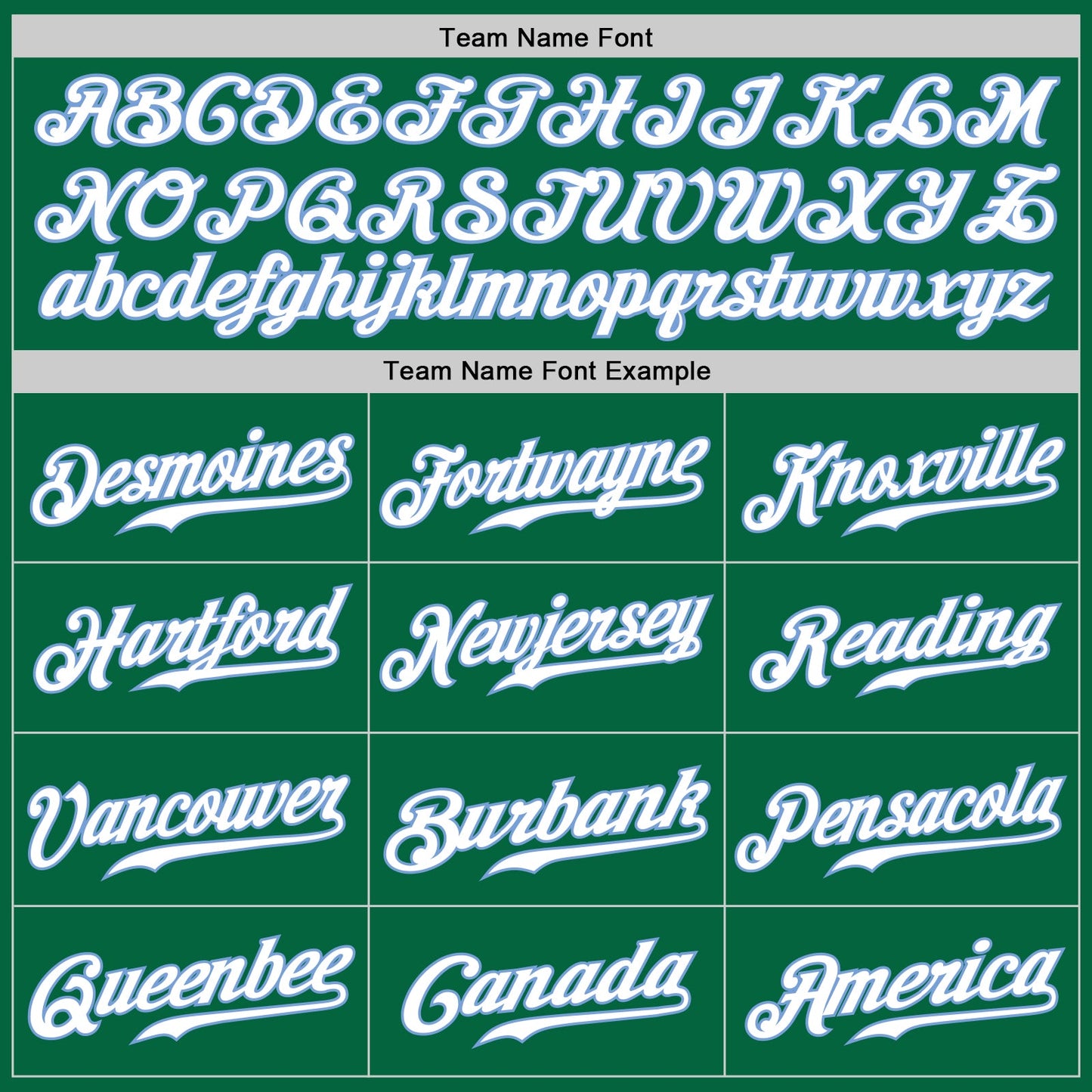 Custom Kelly Green White-Light Blue Authentic Baseball Jersey - Sky-Custom