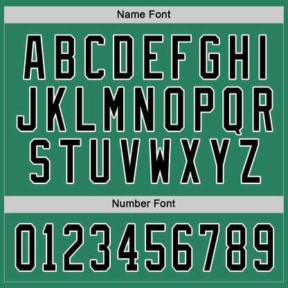 Custom Kelly Green Black-White Hockey Jersey - Sky-Custom