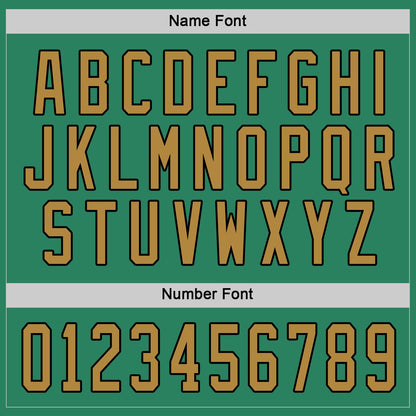 Custom Kelly Green Old Gold-Black Hockey Jersey - Sky-Custom