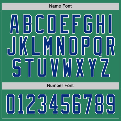 Custom Kelly Green Royal-White Hockey Jersey - Sky-Custom