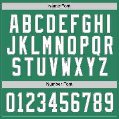 Custom Kelly Green White-Gray Hockey Jersey - Sky-Custom