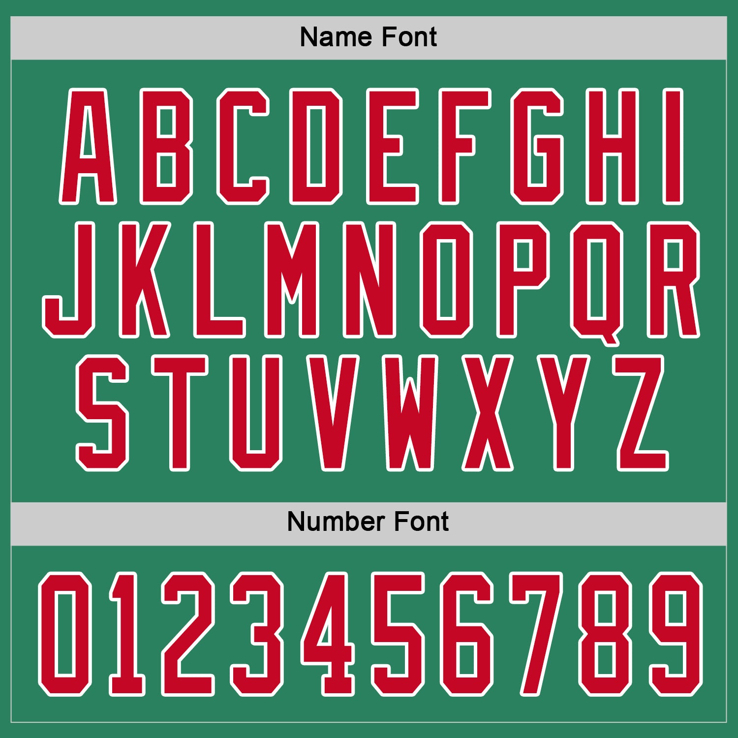 Custom Kelly Green Red-White Hockey Jersey - Sky-Custom