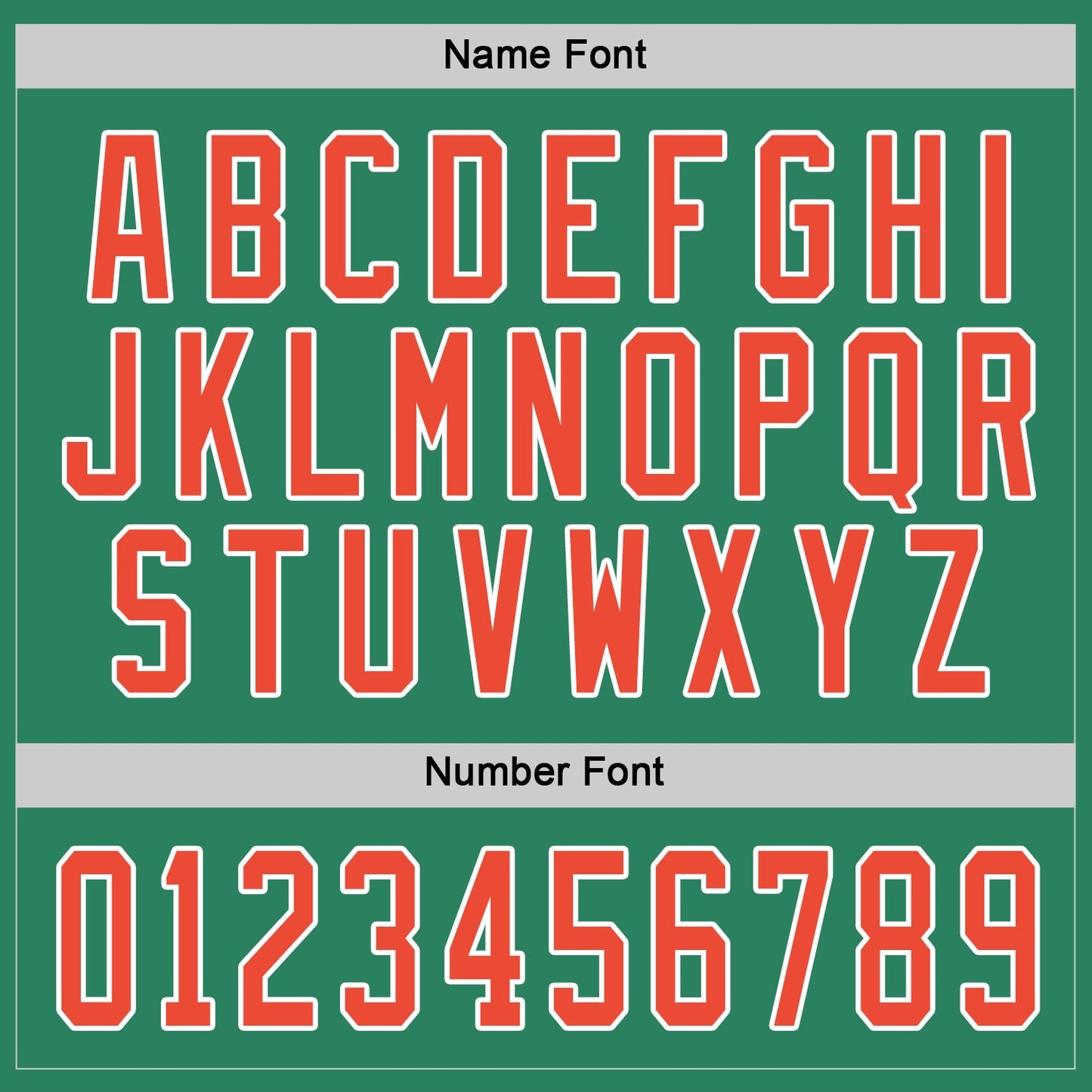 Custom Kelly Green Orange-White Hockey Jersey - Sky-Custom