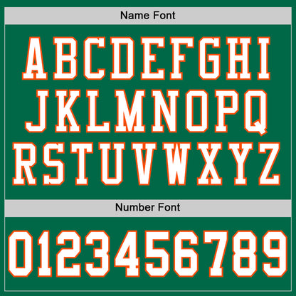Custom Grass Green White-Orange Mesh Authentic Football Jersey - Sky-Custom