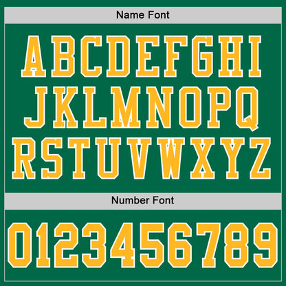 Custom Grass Green Gold-White Mesh Authentic Football Jersey - Sky-Custom