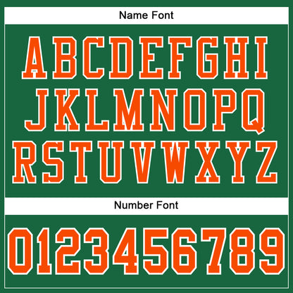 Custom Kelly Green Orange-White Mesh Authentic Football Jersey - Sky-Custom
