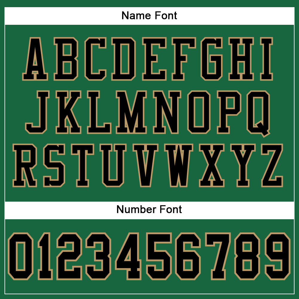 Custom Kelly Green Black-Old Gold Mesh Authentic Football Jersey - Sky-Custom