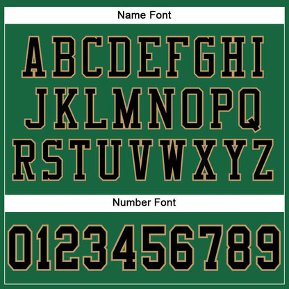 Custom Kelly Green Black-Old Gold Mesh Authentic Football Jersey - Sky-Custom