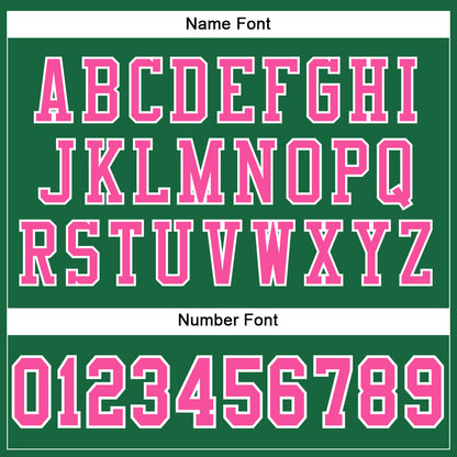 Custom Kelly Green Pink-White Mesh Authentic Football Jersey - Sky-Custom