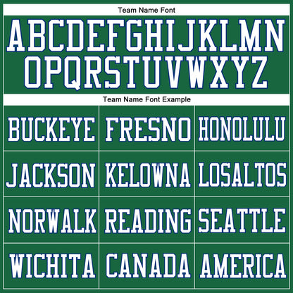 Custom Kelly Green Royal-White Mesh Authentic Football Jersey - Sky-Custom