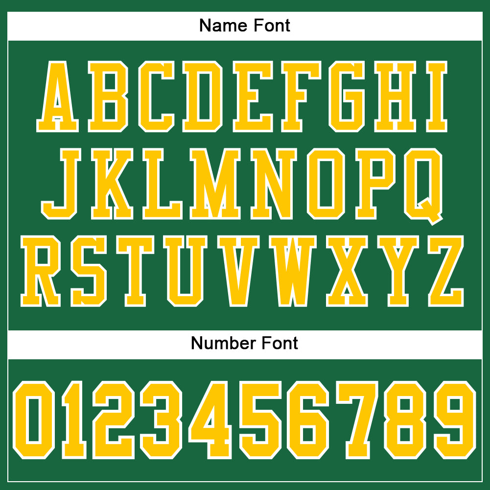 Custom Kelly Green Gold-White Mesh Authentic Football Jersey - Sky-Custom