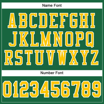 Custom Kelly Green Gold-White Mesh Authentic Football Jersey - Sky-Custom