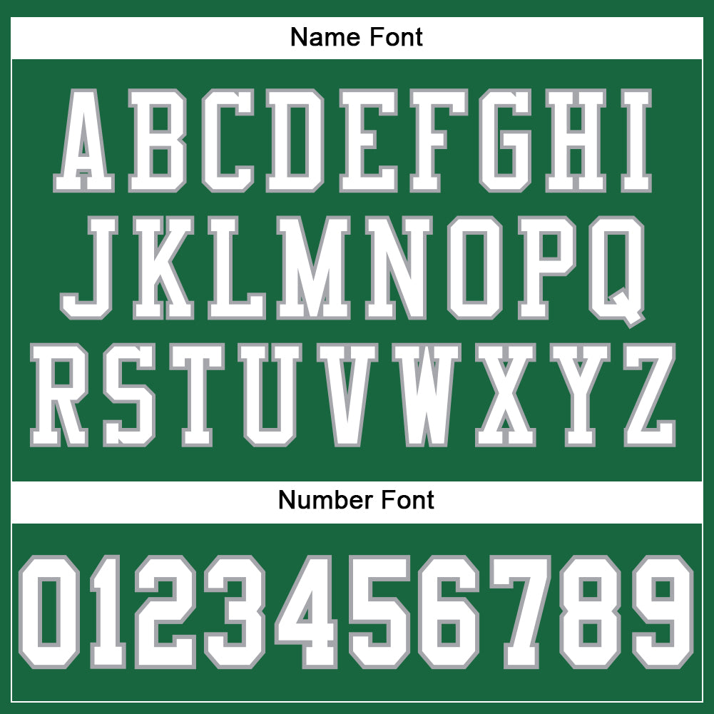 Custom Kelly Green White-Gray Mesh Authentic Football Jersey - Sky-Custom