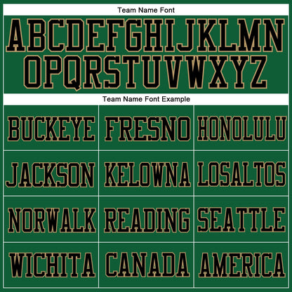 Custom Kelly Green Old Gold-Black Mesh Authentic Football Jersey - Sky-Custom