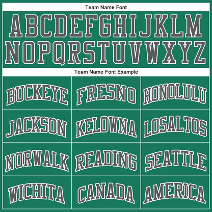 Custom Kelly Green Steel Gray-White Authentic Throwback Basketball Jersey - Sky-Custom