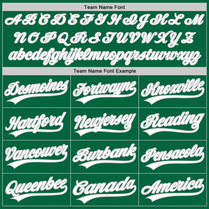 Custom Kelly Green White-Gray Authentic Baseball Jersey - Sky-Custom
