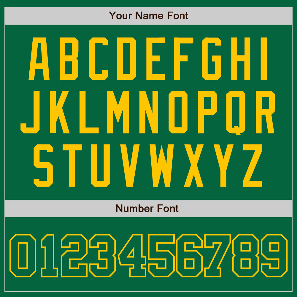 Custom Kelly Green Kelly Green-Gold Authentic Baseball Jersey - Sky-Custom