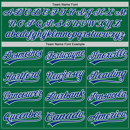 Custom Kelly Green Royal-White Authentic Baseball Jersey - Sky-Custom