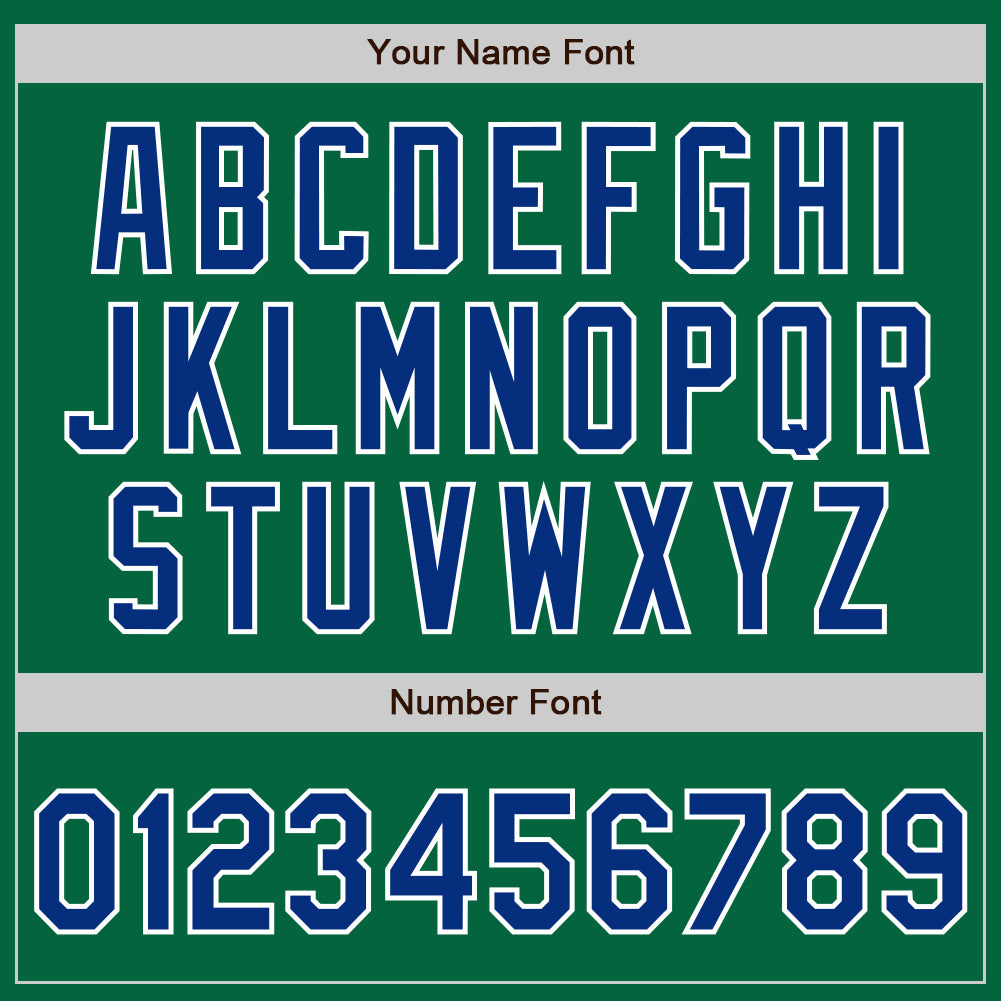 Custom Kelly Green Royal-White Authentic Baseball Jersey - Sky-Custom
