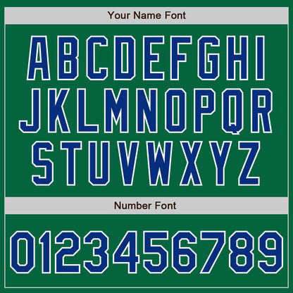 Custom Kelly Green Royal-White Authentic Baseball Jersey - Sky-Custom