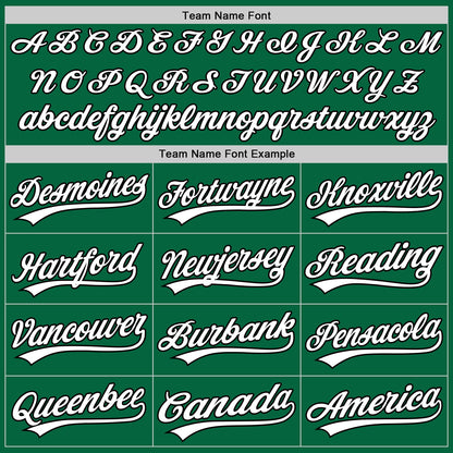 Custom Kelly Green White-Black Authentic Baseball Jersey - Sky-Custom