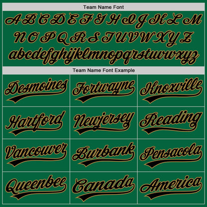 Custom Kelly Green Black-Old Gold Authentic Baseball Jersey - Sky-Custom