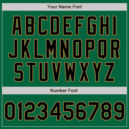 Custom Kelly Green Black-Old Gold Authentic Baseball Jersey - Sky-Custom
