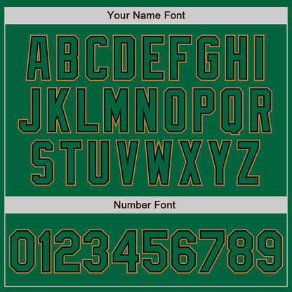 Custom Kelly Green Kelly Green Black-Old Gold Authentic Baseball Jersey - Sky-Custom