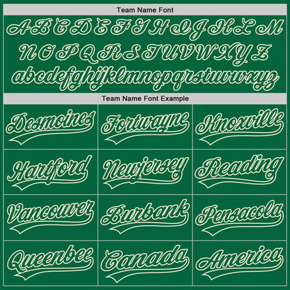 Custom Kelly Green Kelly Green-Cream Authentic Baseball Jersey - Sky-Custom
