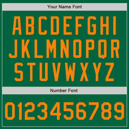 Custom Kelly Green Bay Orange Authentic Baseball Jersey - Sky-Custom