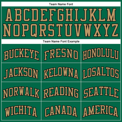 Custom Kelly Green Old Gold-Black Authentic Throwback Basketball Jersey - Sky-Custom