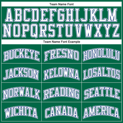 Custom Kelly Green White-Royal Authentic Throwback Basketball Jersey - Sky-Custom