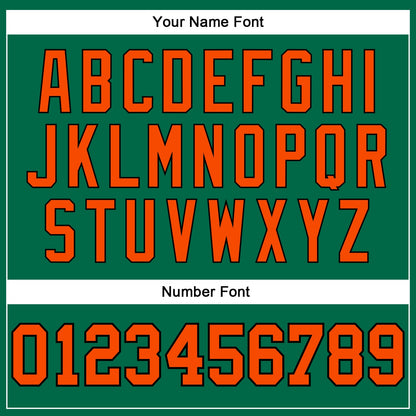Custom Kelly Green Orange-Black Authentic Throwback Basketball Jersey - Sky-Custom