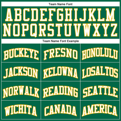 Custom Kelly Green White Pinstripe White-Gold Authentic Basketball Jersey - Sky-Custom