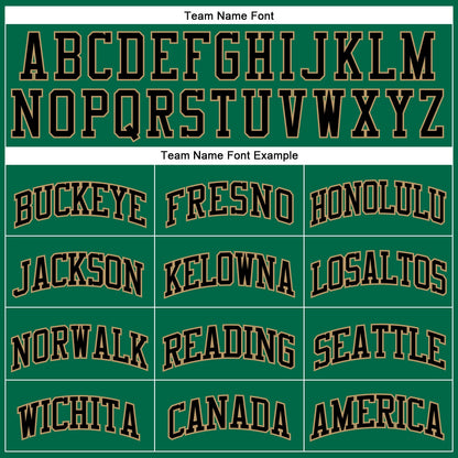 Custom Kelly Green White Pinstripe Old Gold-Black Authentic Basketball Jersey - Sky-Custom