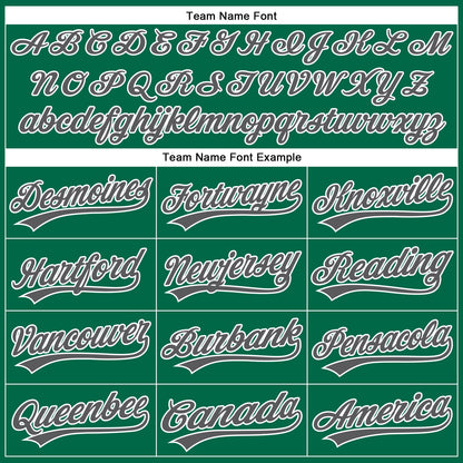 Custom Kelly Green White Pinstripe Steel Gray Authentic Baseball Jersey - Sky-Custom