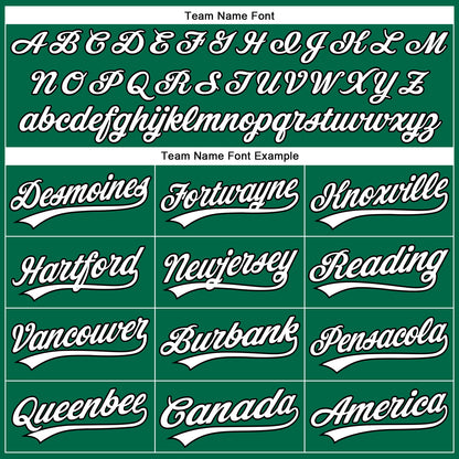 Custom Kelly Green White Pinstripe Black Authentic Baseball Jersey - Sky-Custom